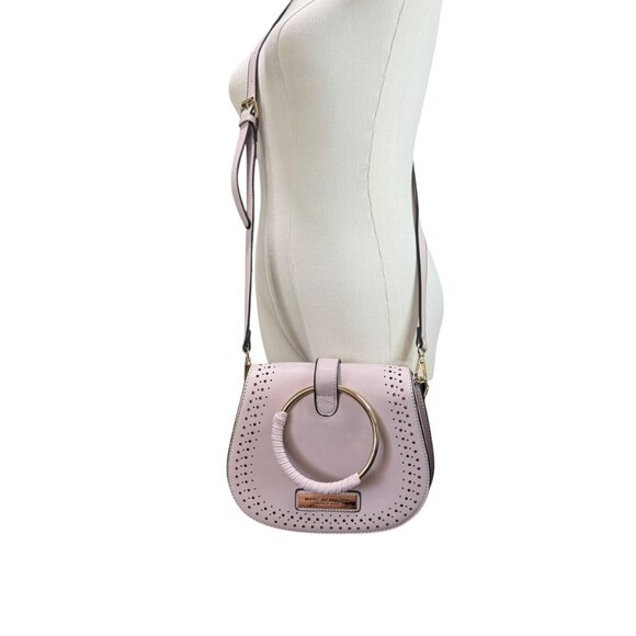 Marc New York Andrew Marc Pink Crossbody Bag with Gold Ring Handle – 7"x8" - Picture 3 of 10